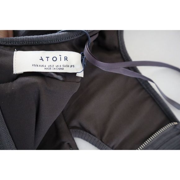 ATOIR AT210133 Women's Sz XS/6 Storm Gray The Alpha Full Zip Crop Top $118 - Picture 4 of 8